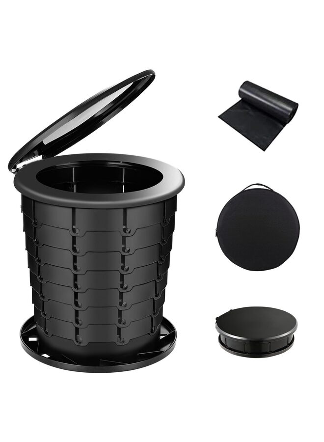 LAMAY Upgrade Retractable Portable Toilet Travel Toilet Adjustable Height Camping Toilet Portable Potty for Adults Kids, Foldable Portable Toilet for Camping/Car - Image 1